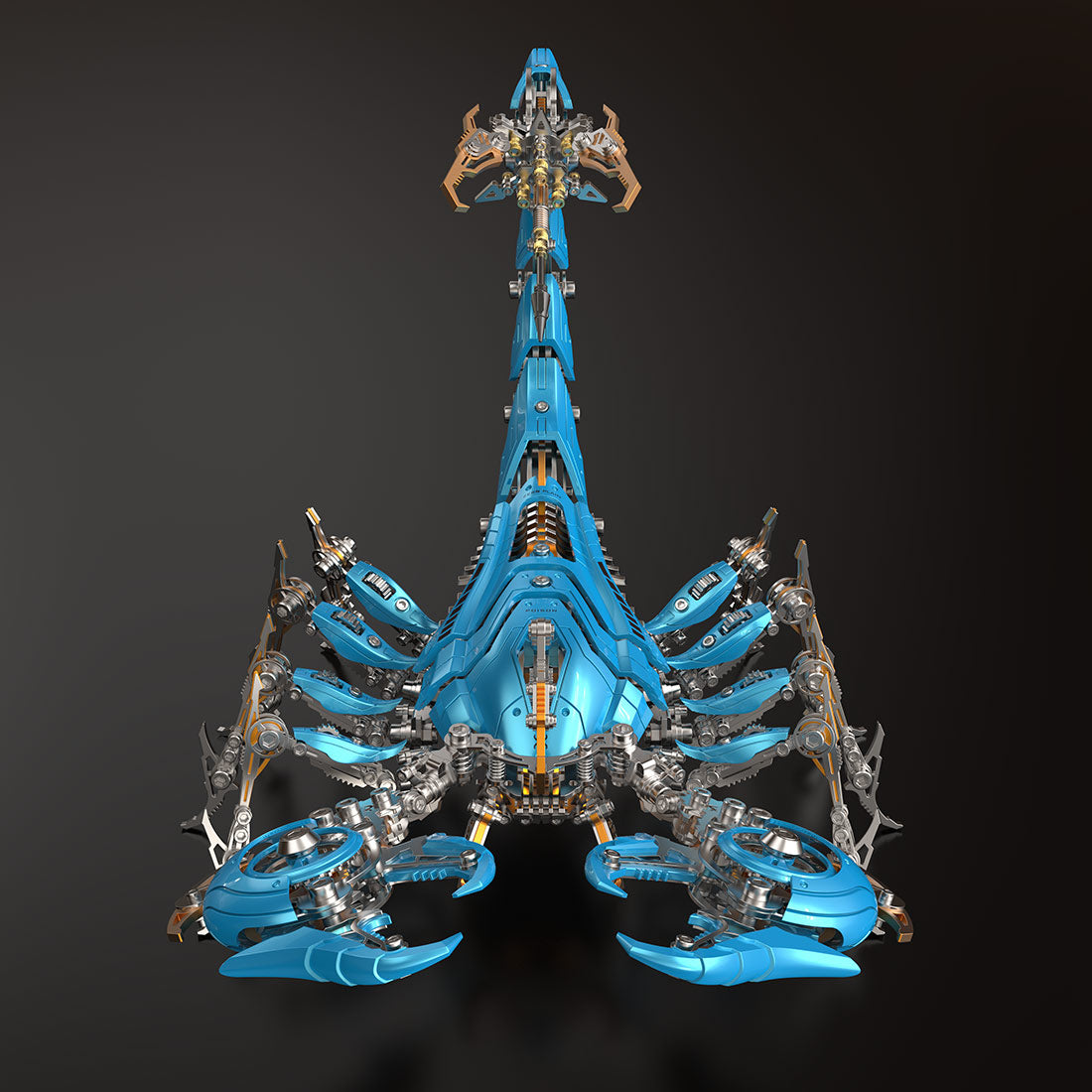 Poison Flame Cyberpunk 3D Metal War Scorpion Model Kit for Adults 1073PCS