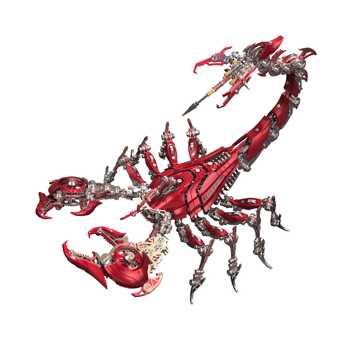 Poison Flame Cyberpunk 3D Metal War Scorpion Model Kit for Adults 1073PCS