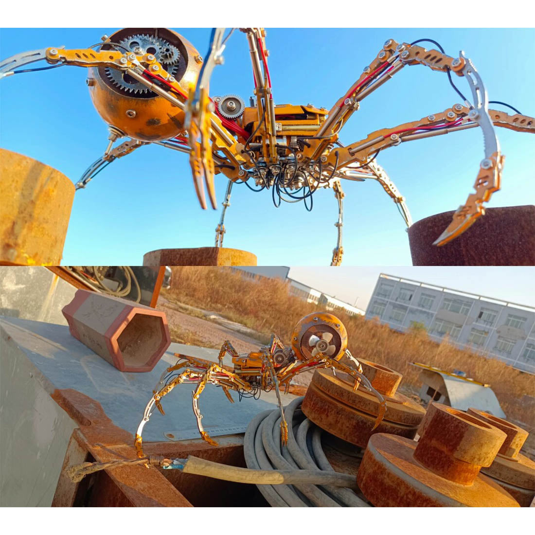 Post-Apocalyptic Jumping Spider Spider 3D Metal Puzzle Kits DIY Desert Punk Assembly