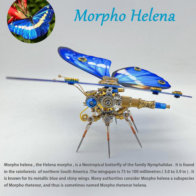 Random 3pcs/set Steampunk Dragonfly Mosquito Butterfly Mystery Box 3D Insect DIY Model Kits