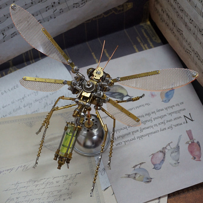 Random 3pcs/set Steampunk Dragonfly Mosquito Butterfly Mystery Box 3D Insect DIY Model Kits