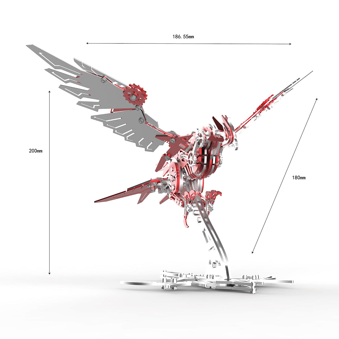 3D Metal Falconry Predator Mechanical Assembly Bird Model DIY Kits