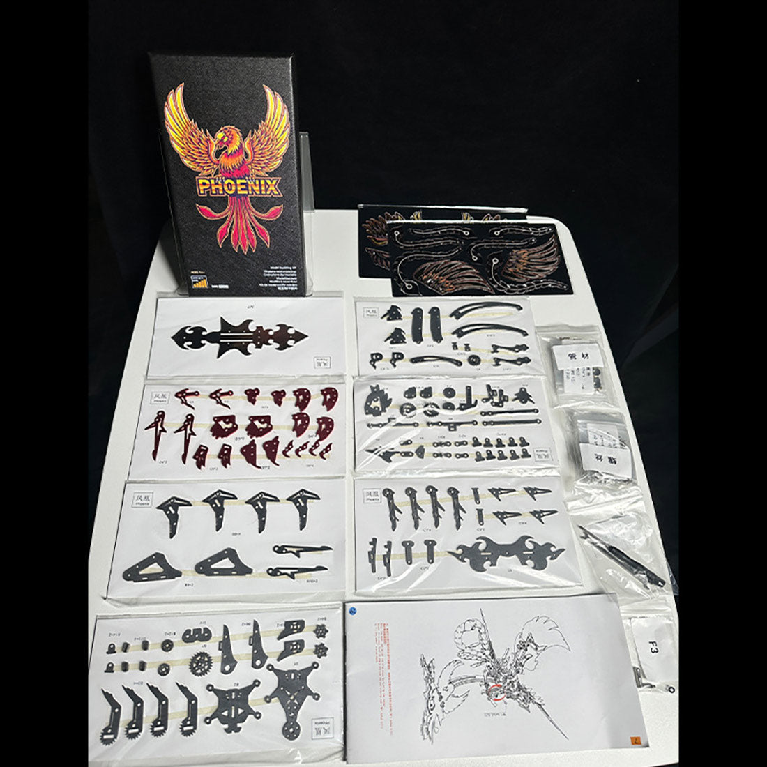 Rise of the Phoenix Born of Fire 3D Metal Mechanical Kinetic Phoenix Model Kits