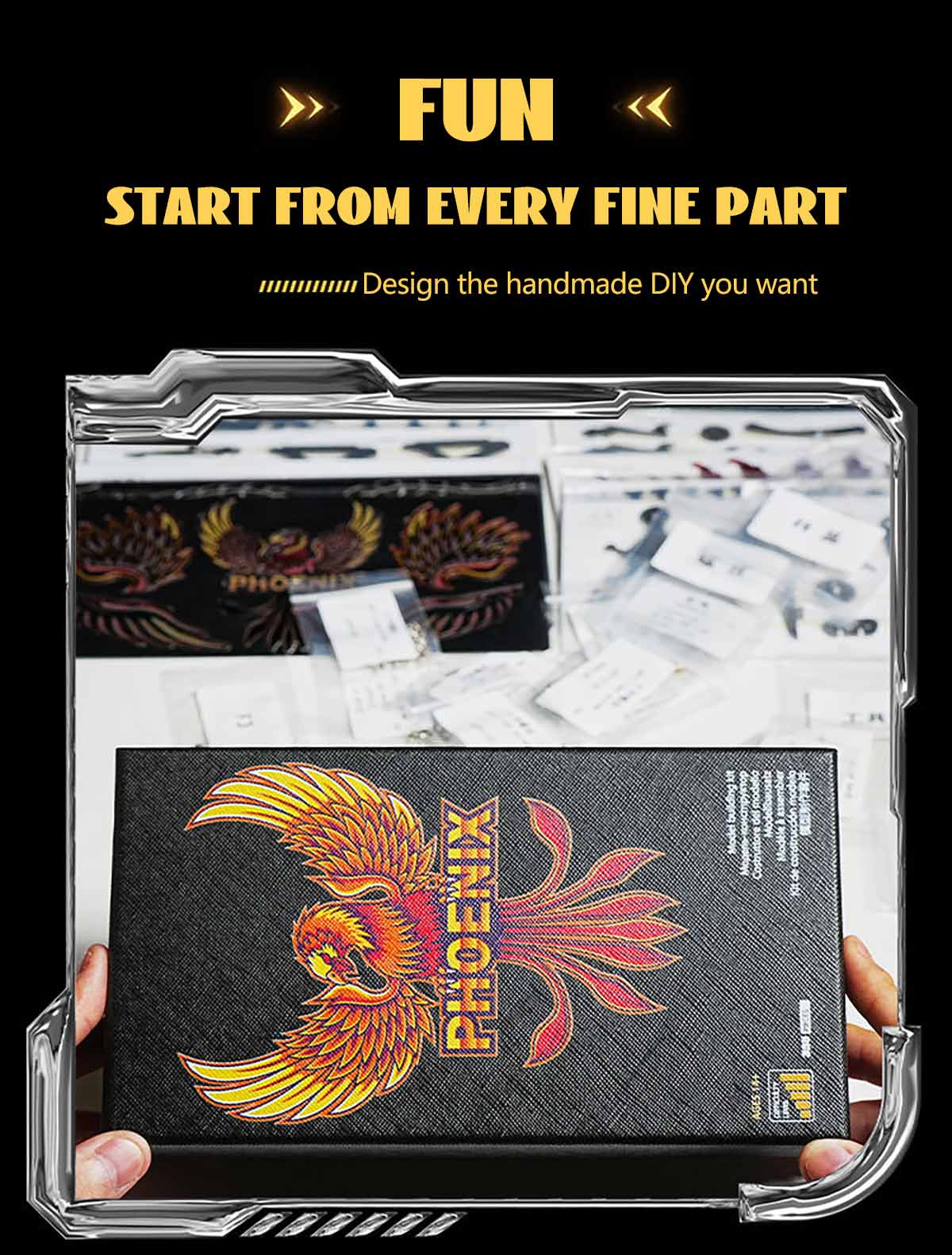 Rise of the Phoenix Born of Fire 3D Metal Mechanical Kinetic Phoenix Model Kits