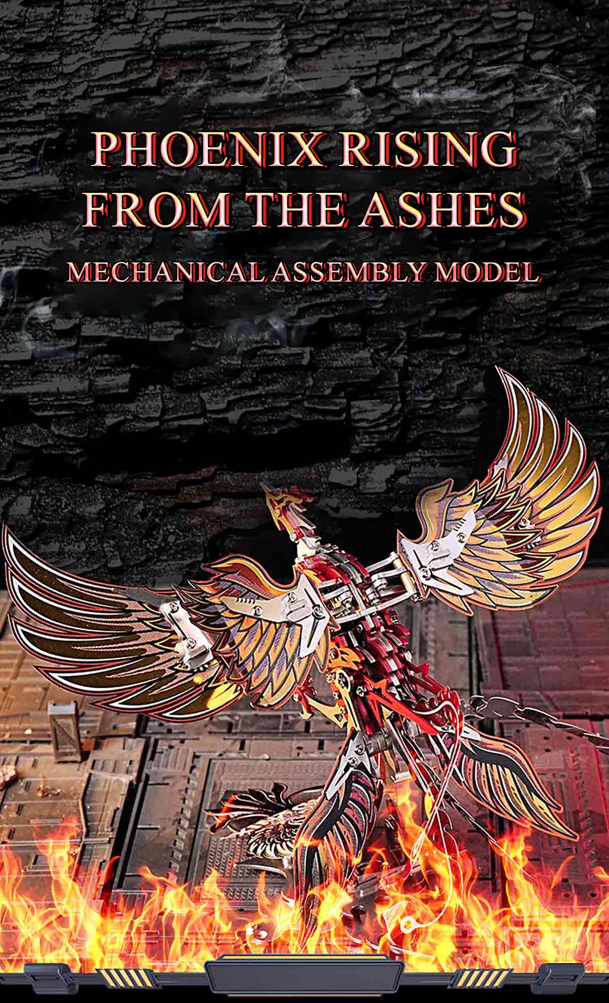 Rise of the Phoenix Born of Fire 3D Metal Mechanical Kinetic Phoenix Model Kits