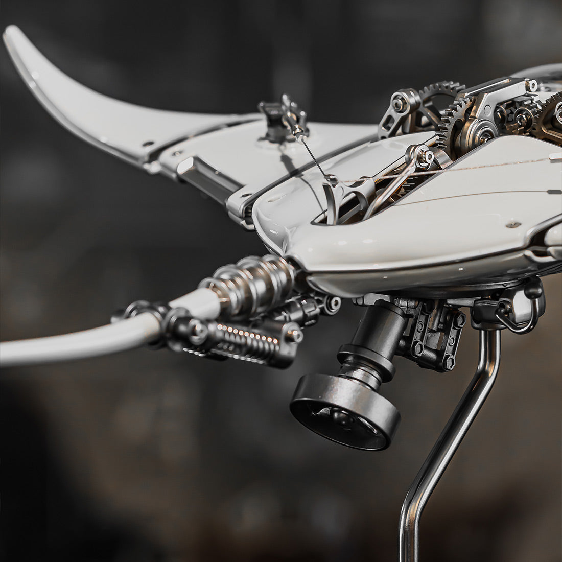 Mobula Rays Model Sci-fi White Mobula Manta Ray 3D Metal Mechanical DIY Model Kits Artwo