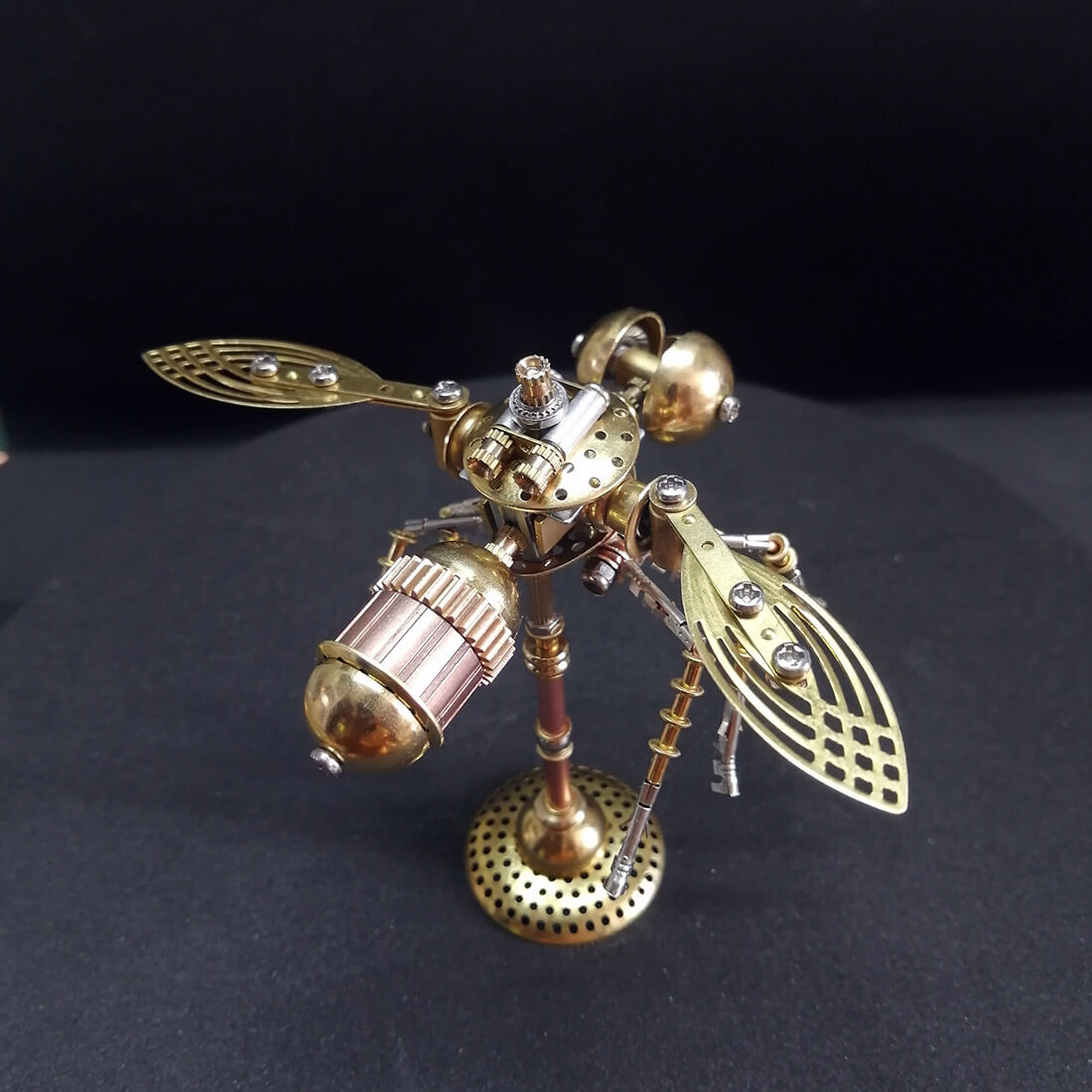 Steampunk Brass Color Little Bee Dragonfly 3D DIY Kit