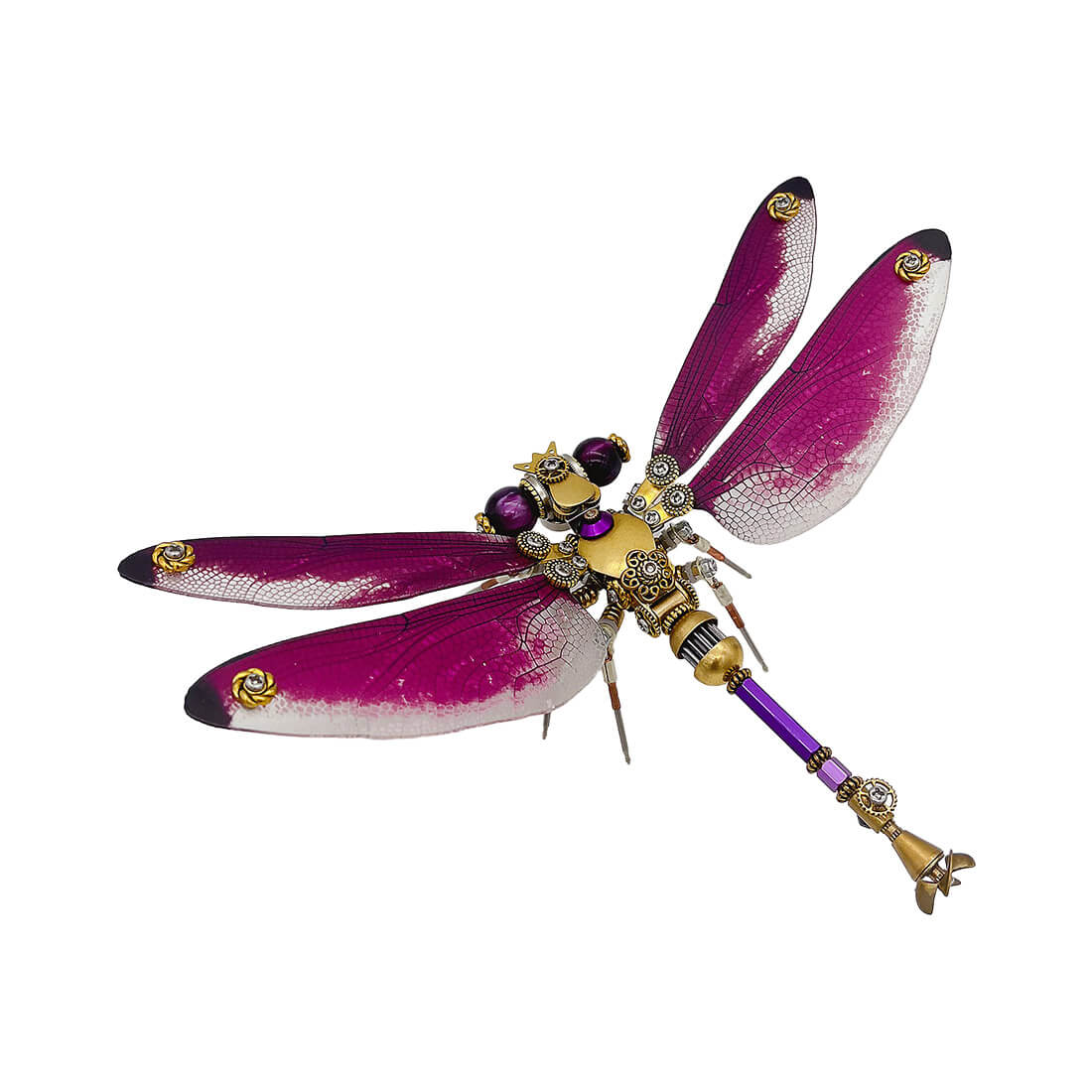 Steampunk Elegant Dragonfly 3D Mechanical Insect DIY Assembly Model (2