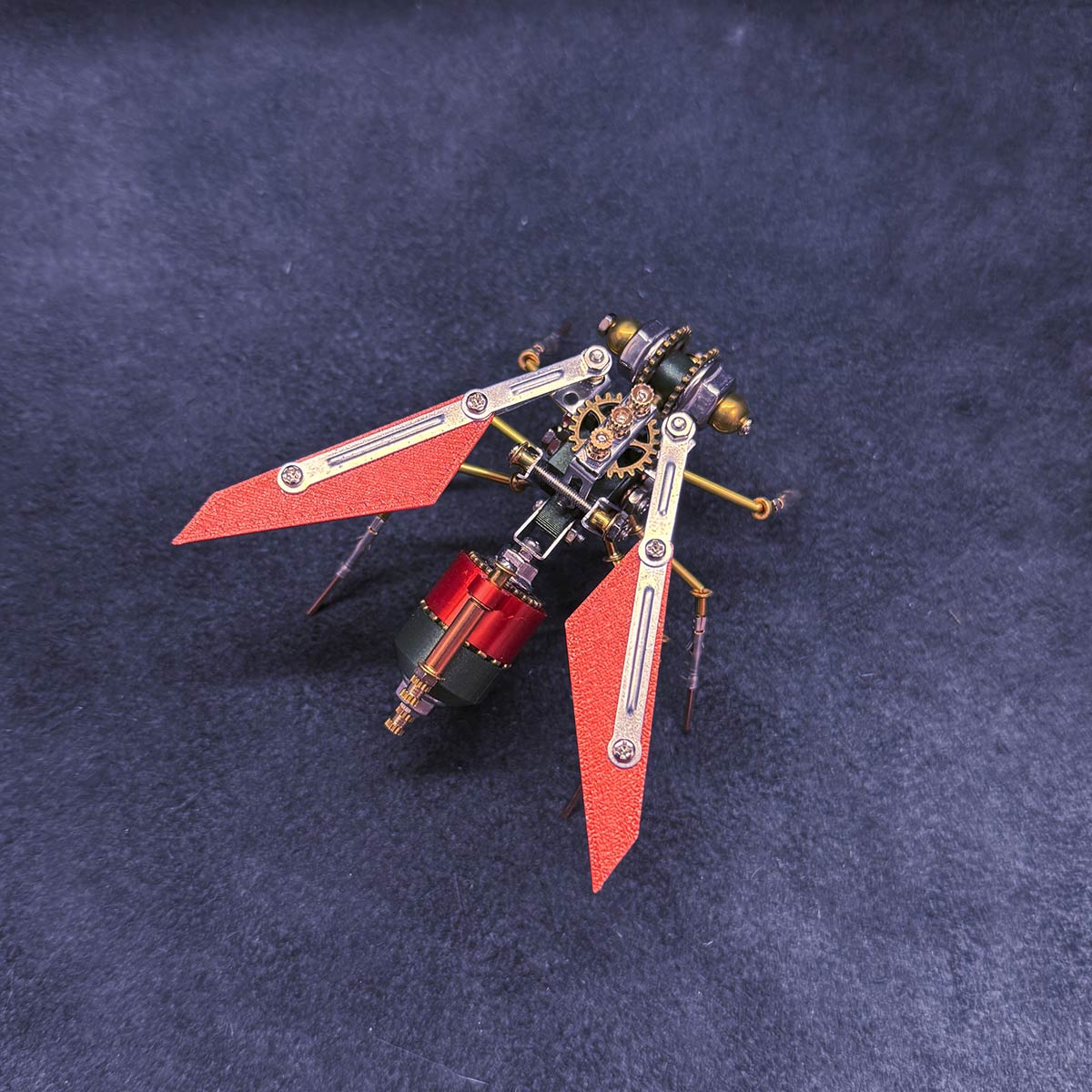 Steampunk Red Wasp Insects 3D Metal Model Kit 127PCS