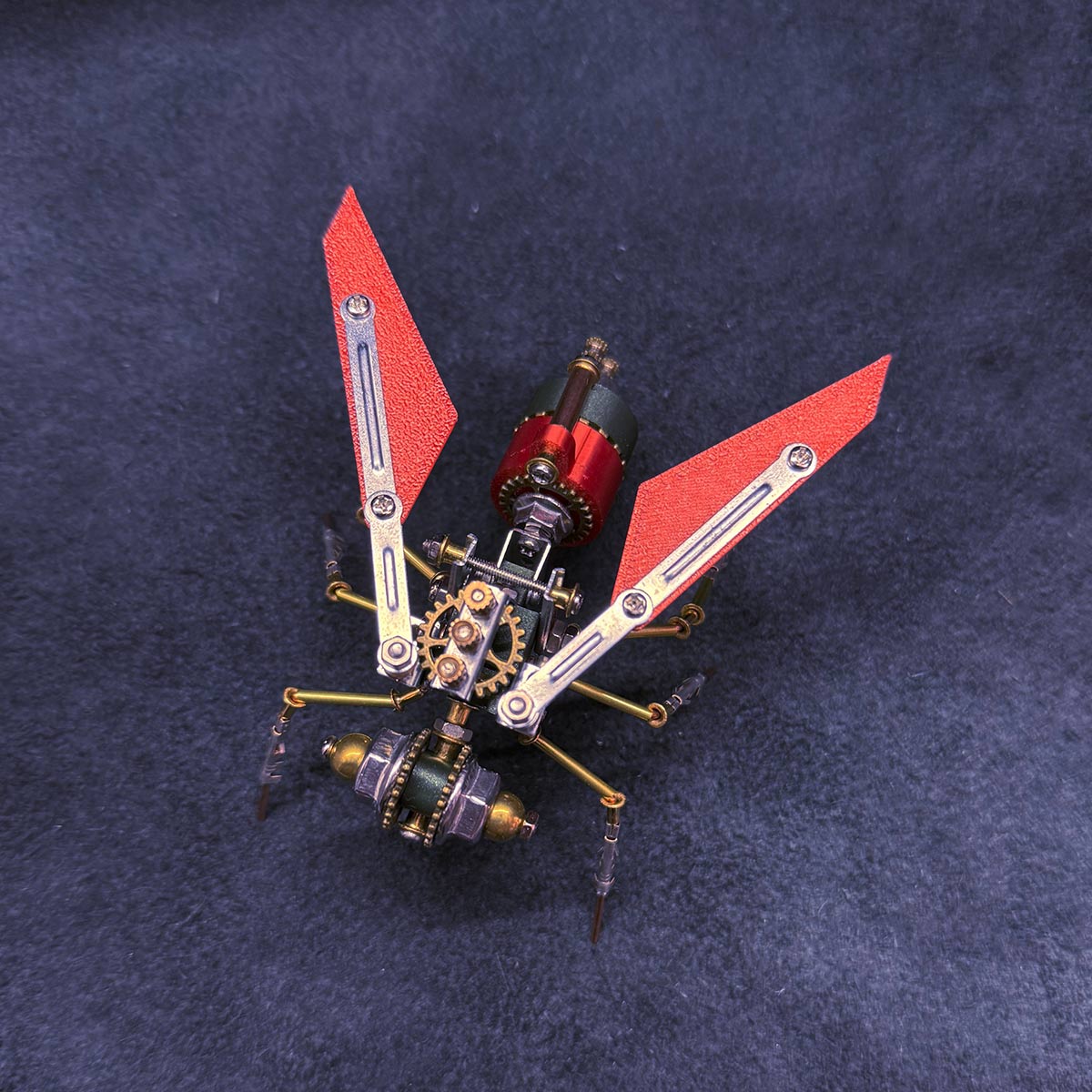 Steampunk Red Wasp Insects 3D Metal Model Kit 127PCS