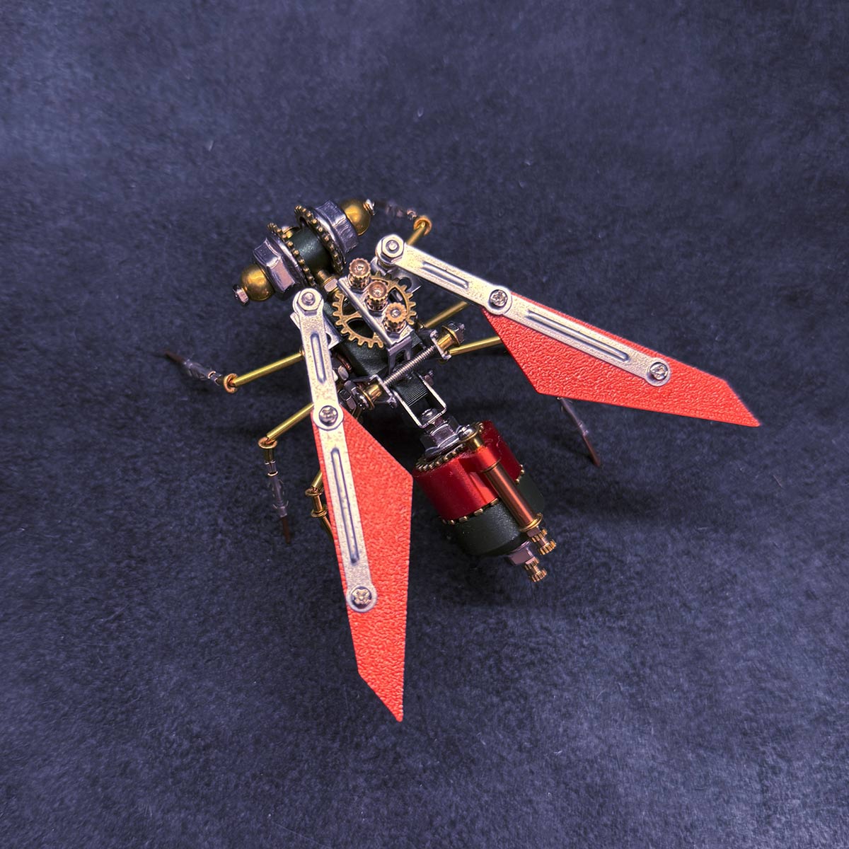 Steampunk Red Wasp Insects 3D Metal Model Kit 127PCS
