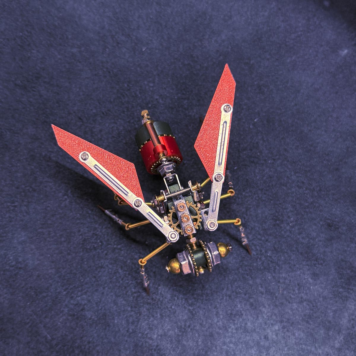 Steampunk Red Wasp Insects 3D Metal Model Kit 127PCS