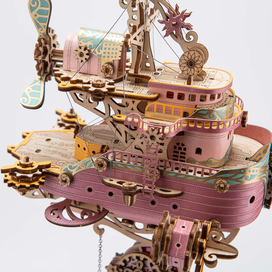 Victorian Steampunk Spaceship Dream Catcher Wooden Building Model Kits