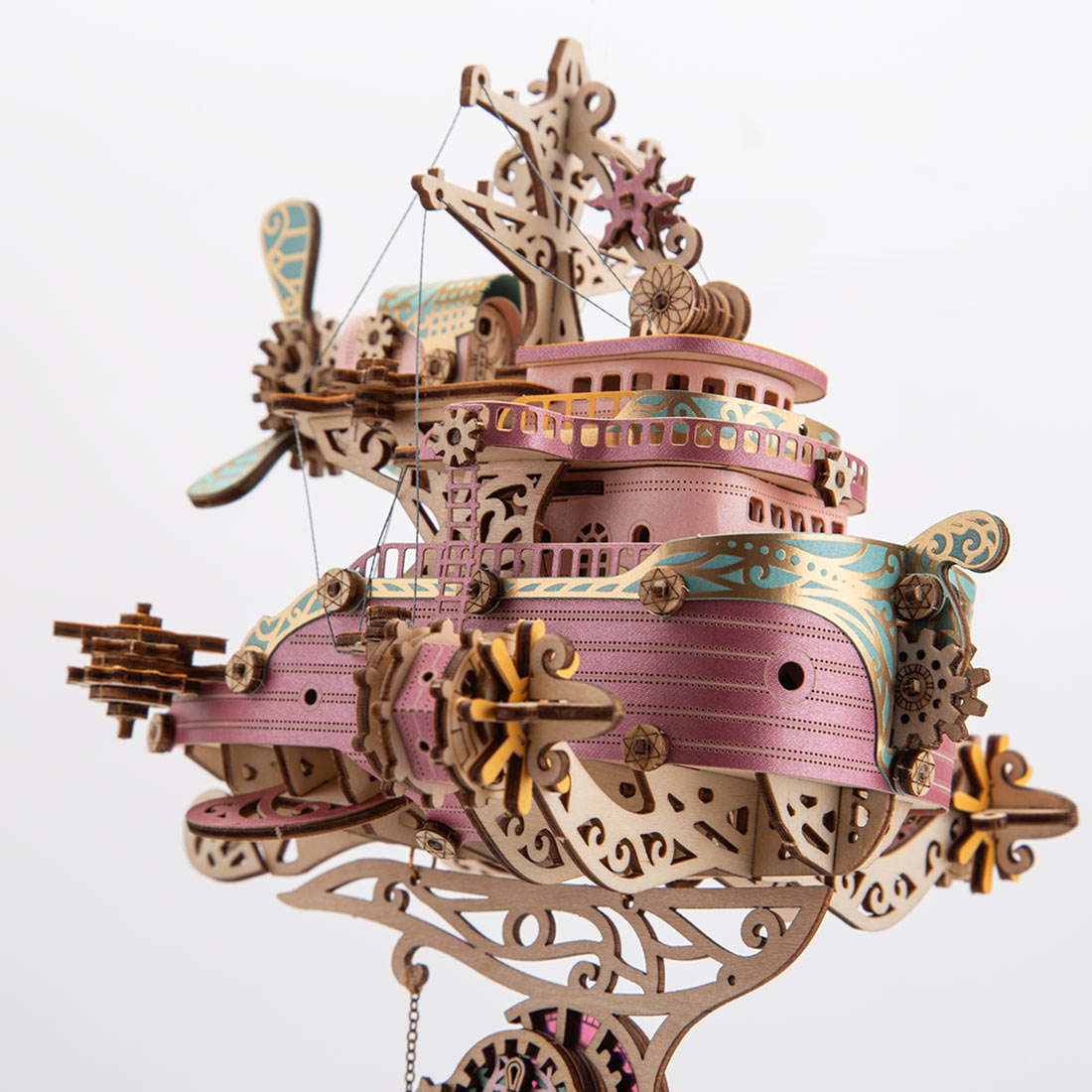 Victorian Steampunk Spaceship Dream Catcher Wooden Building Model Kits