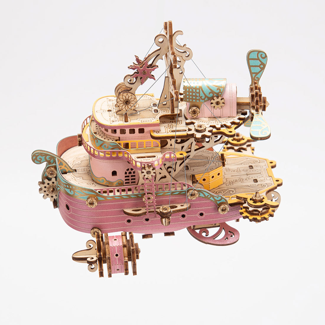 Victorian Steampunk Spaceship Dream Catcher Wooden Building Model Kits