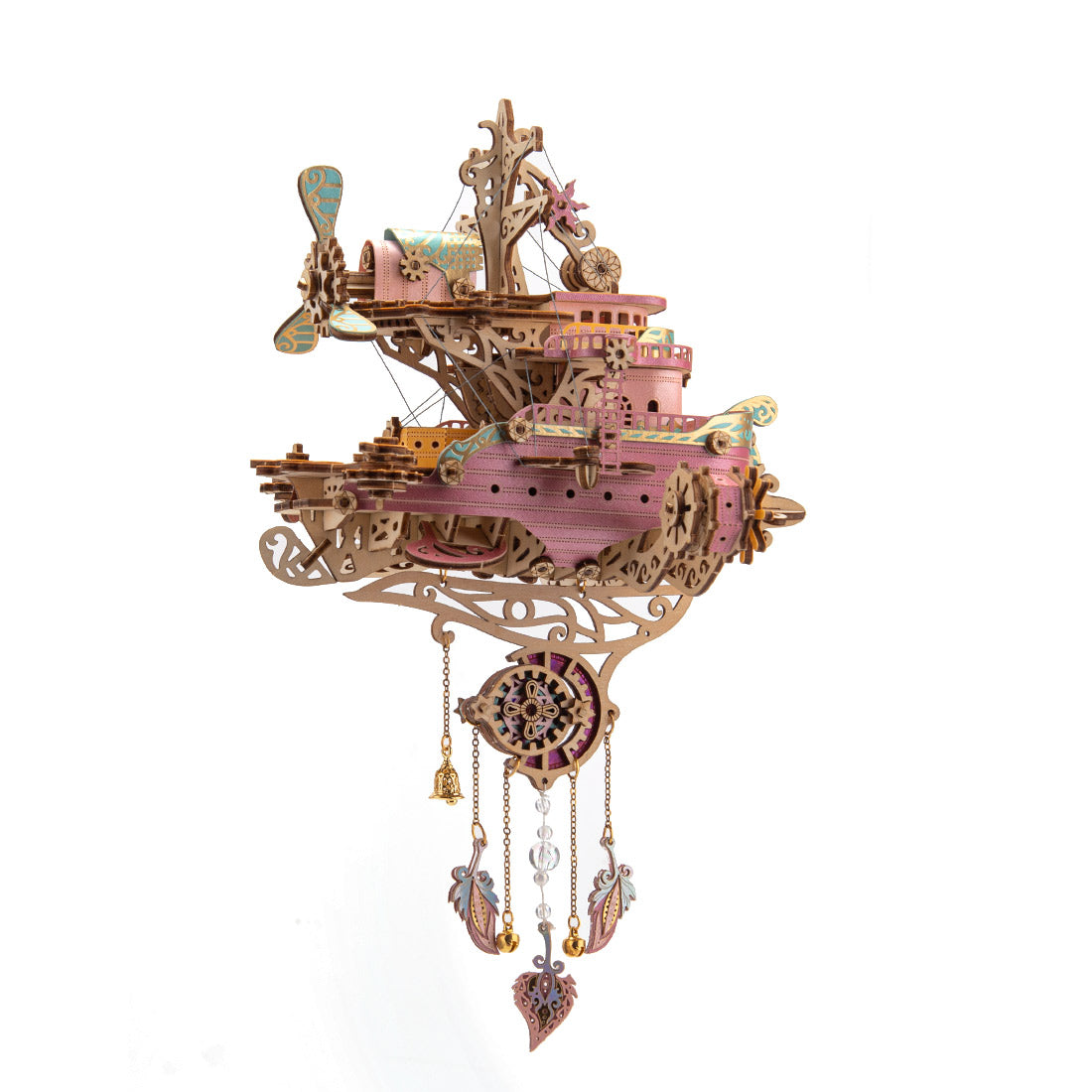 Victorian Steampunk Spaceship Dream Catcher Wooden Building Model Kits