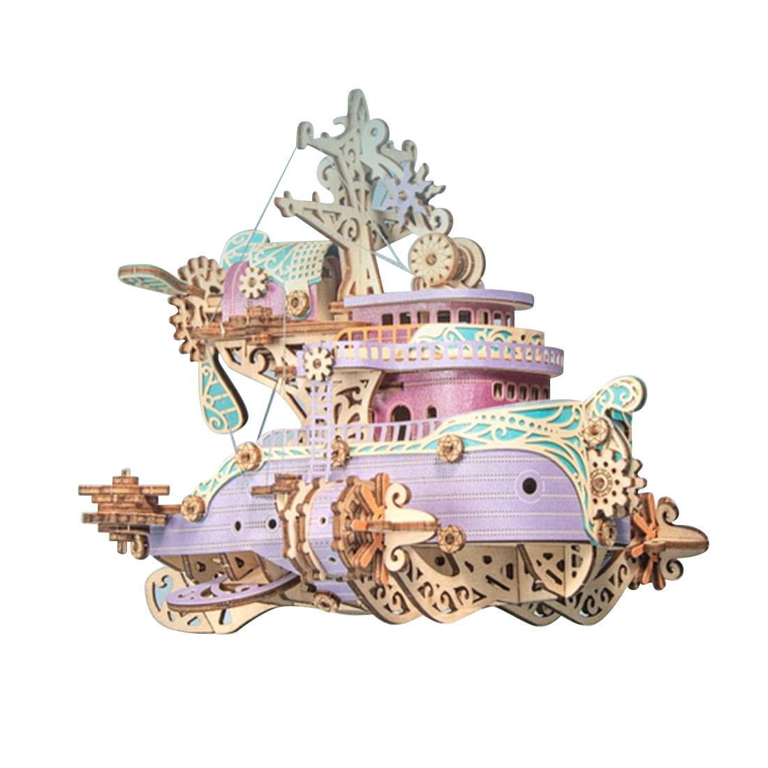 Victorian Steampunk Spaceship Dream Catcher Wooden Building Model Kits