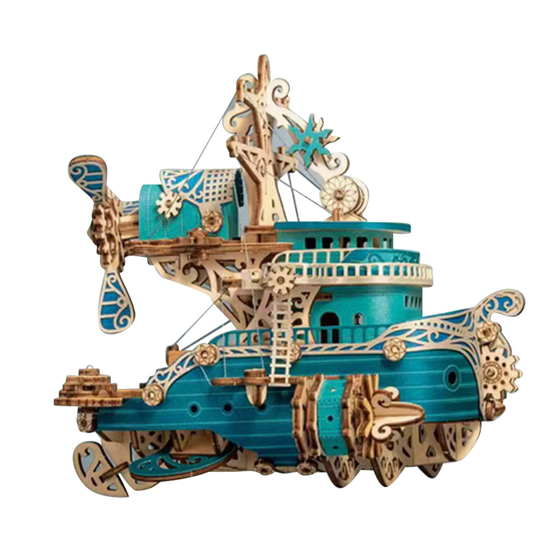 Victorian Steampunk Spaceship Dream Catcher Wooden Building Model Kits