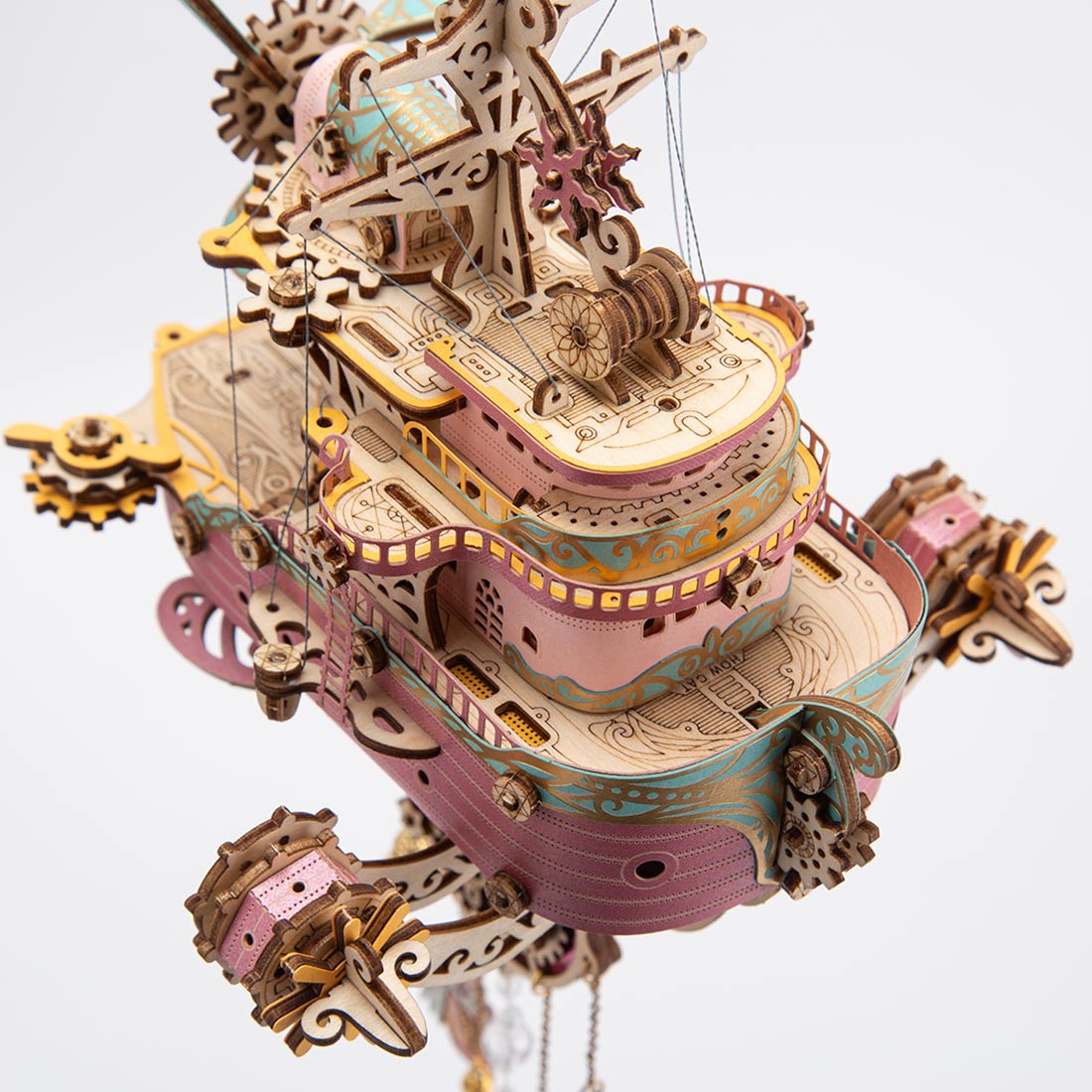 Victorian Steampunk Spaceship Dream Catcher Wooden Building Model Kits