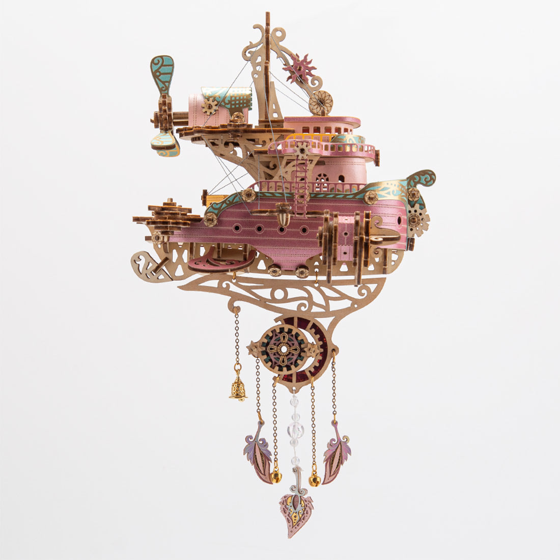 Victorian Steampunk Spaceship Dream Catcher Wooden Building Model Kits