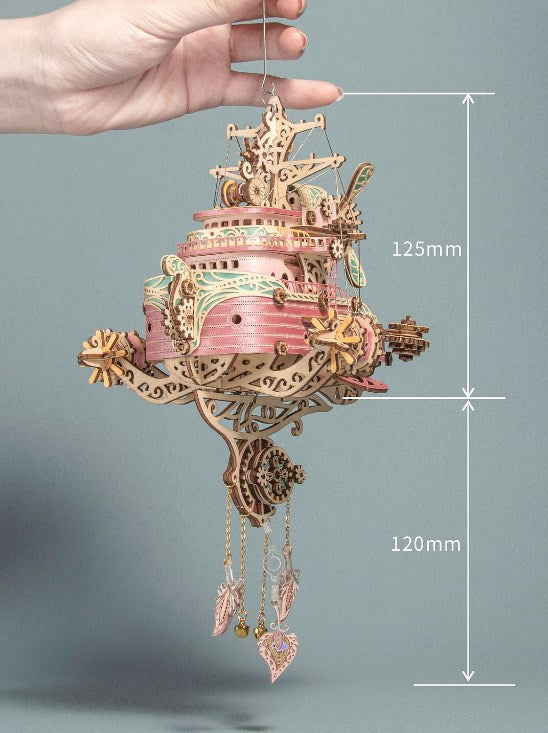 Victorian Steampunk Spaceship Dream Catcher Wooden Building Model Kits