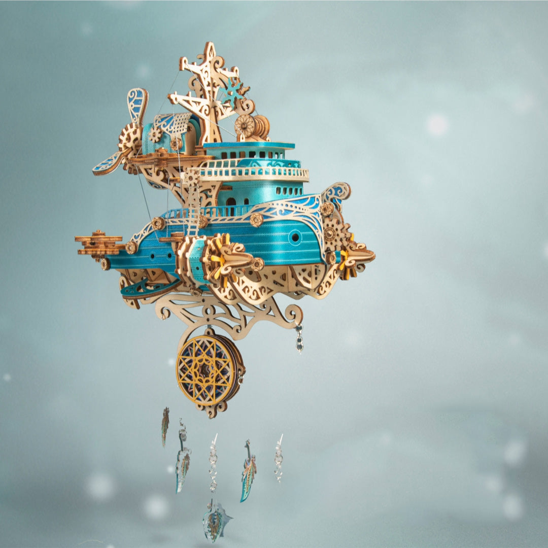 Victorian Steampunk Spaceship Dream Catcher Wooden Building Model Kits