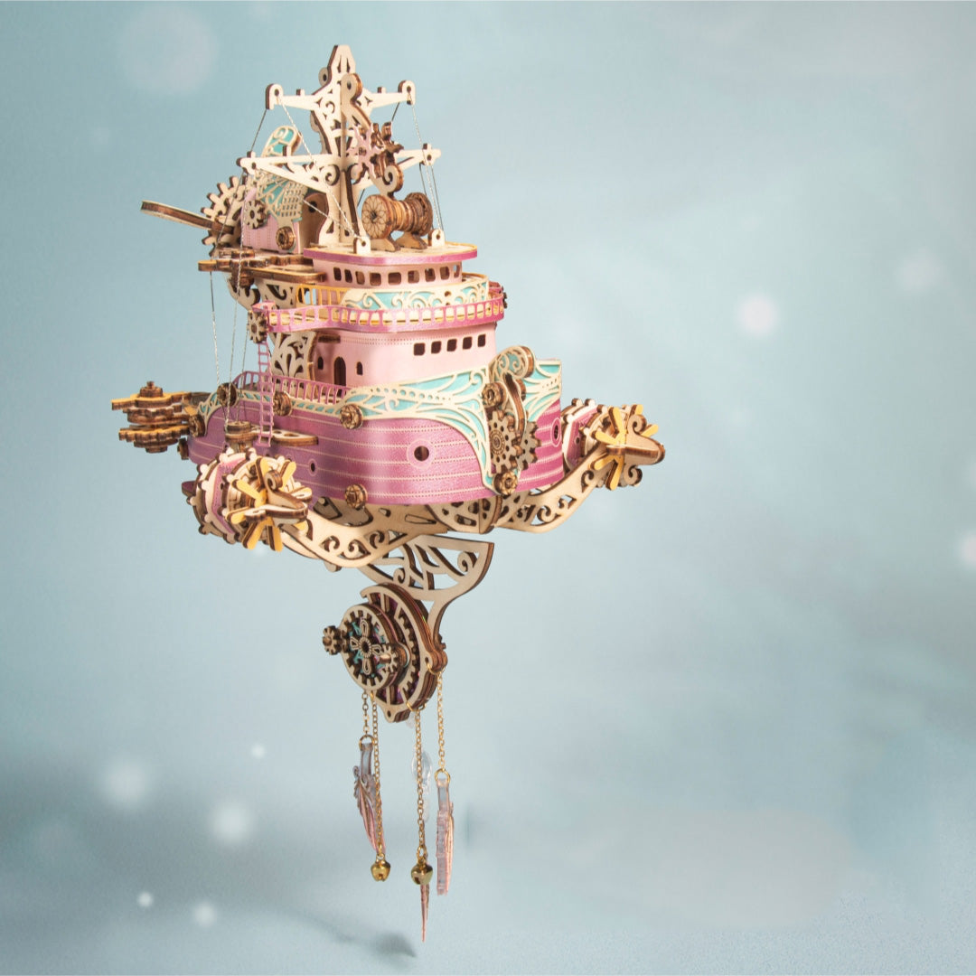 Victorian Steampunk Spaceship Dream Catcher Wooden Building Model Kits