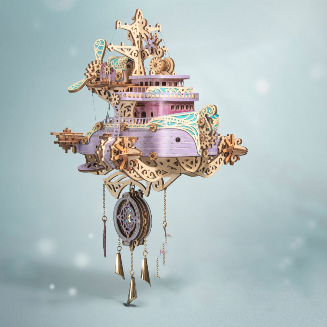 Victorian Steampunk Spaceship Dream Catcher Wooden Building Model Kits