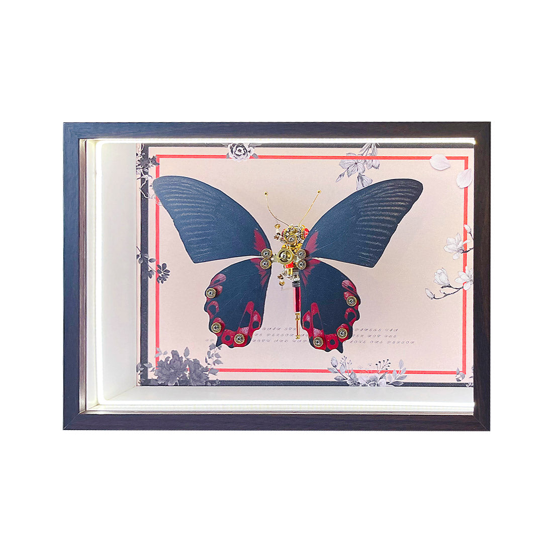 Steampunk Swallowtail Butterfly 3D Metal Puzzle Kits with Circuit Board Frame