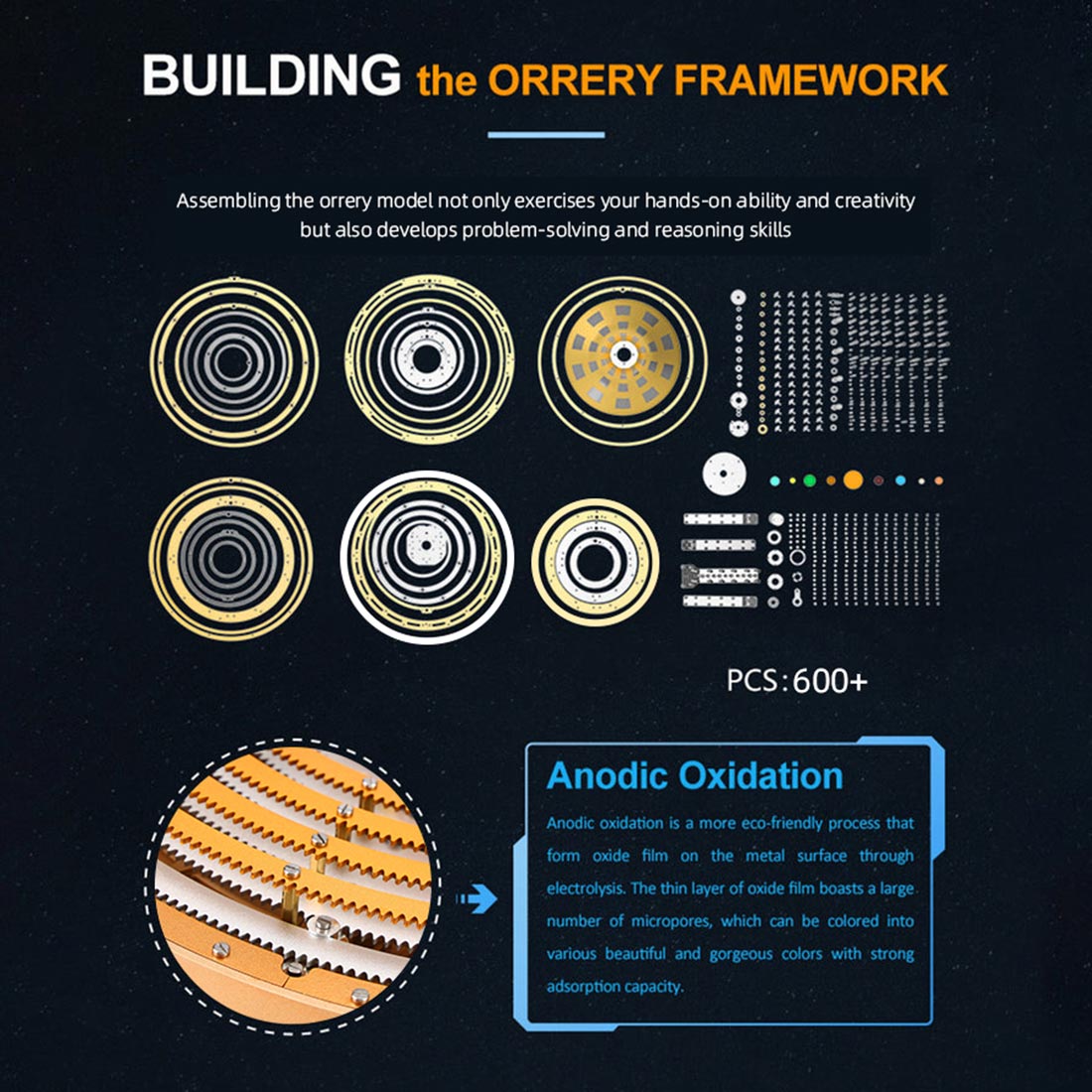 Teching DIY Your 8 Planets Solar System Orrery Planetarium Build with Motor