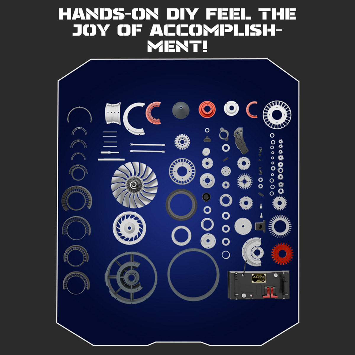 TECHING DM121 DIY Cutaway Dual Spool Turbofan Engine Model Kit 1/12 Scale High Bypass Metal Jet Engine Model