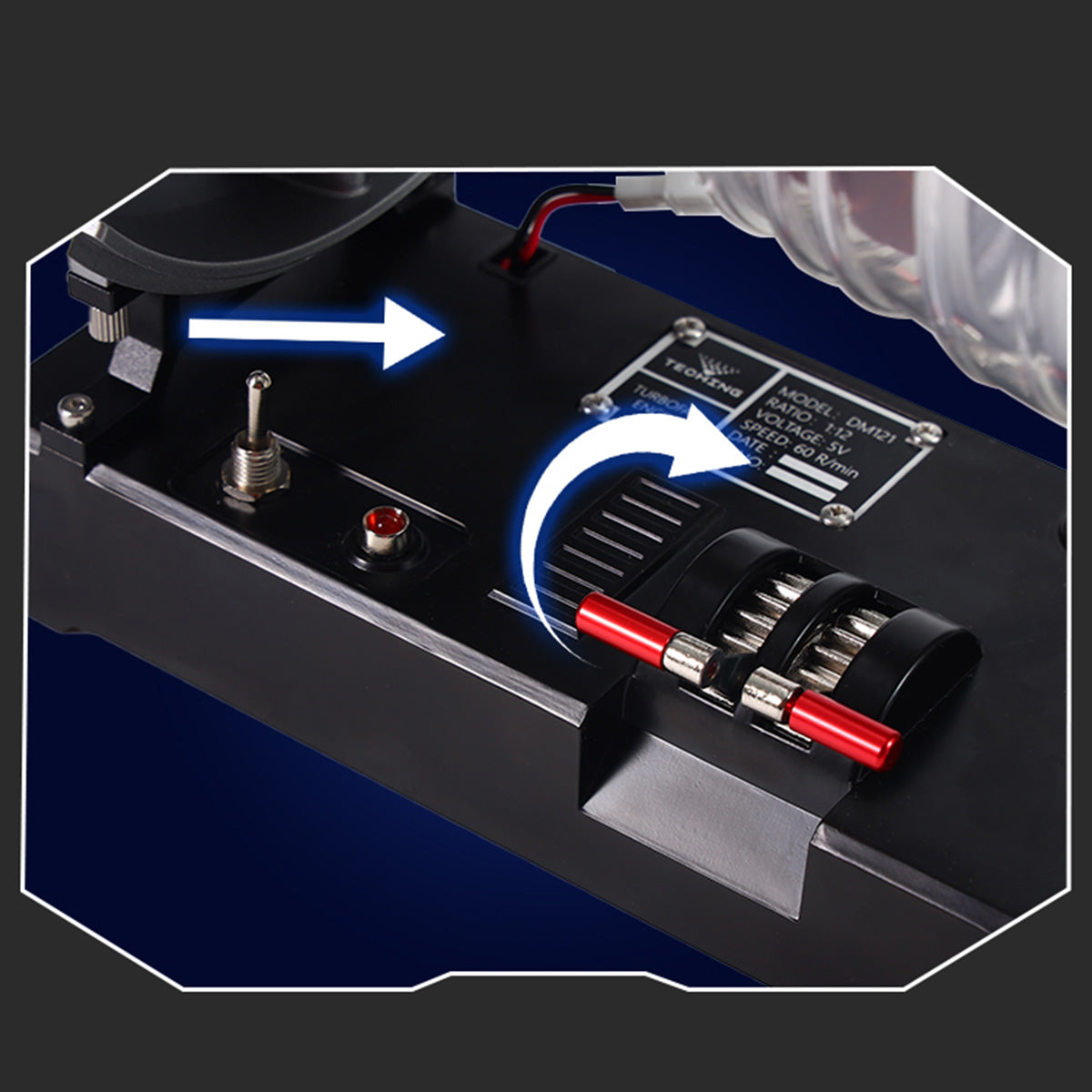 TECHING DM121 DIY Cutaway Dual Spool Turbofan Engine Model Kit 1/12 Scale High Bypass Metal Jet Engine Model