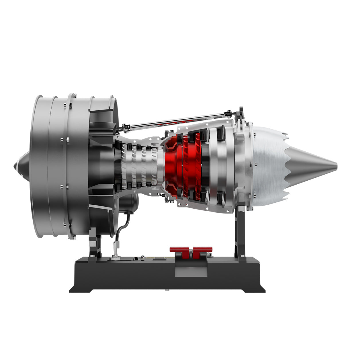 TECHING DM121 DIY Cutaway Dual Spool Turbofan Engine Model Kit 1/12 Scale High Bypass Metal Jet Engine Model