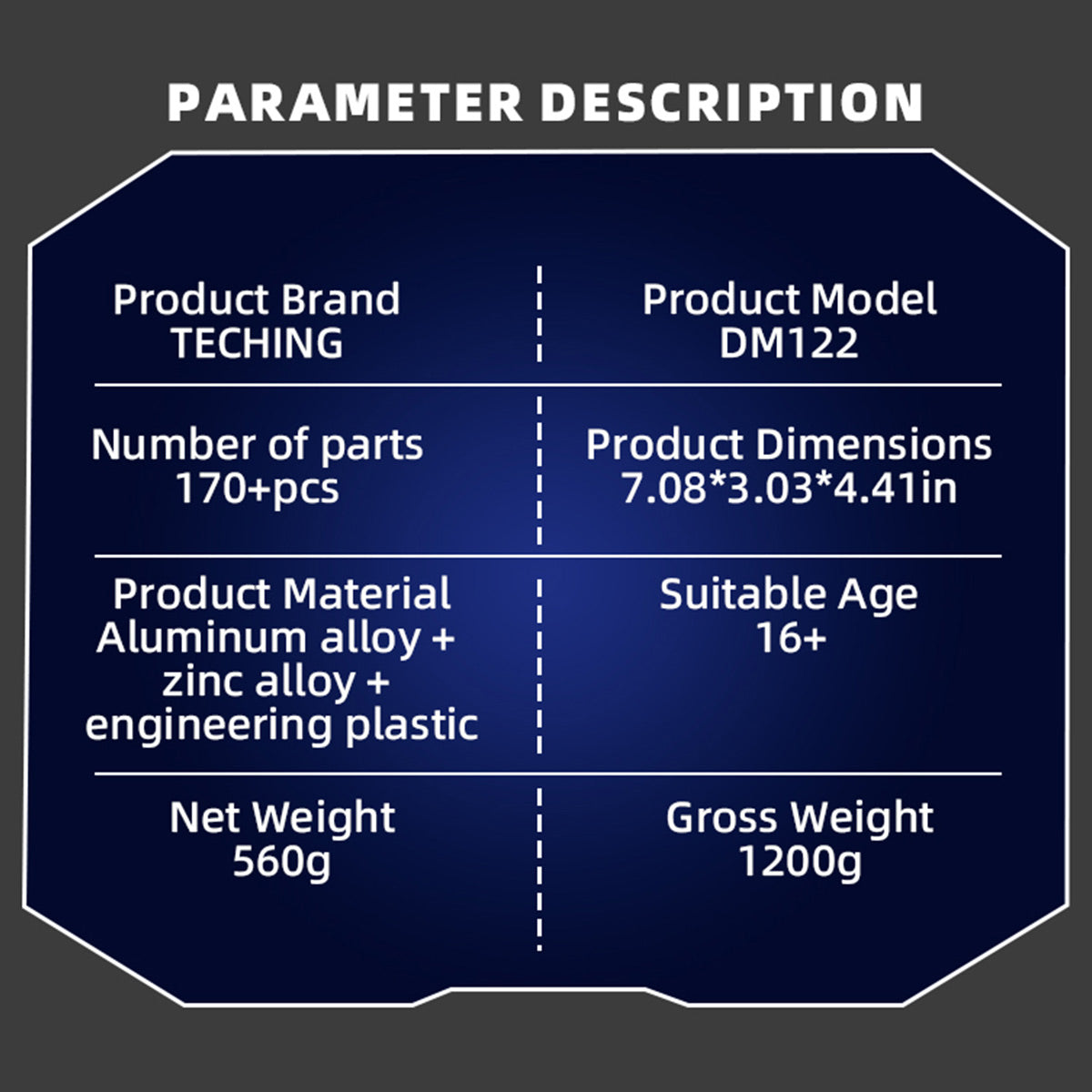 TECHING DM122 DIY Metal Turbofan Engine Model Building Kits 170PCS+ Pocket Size