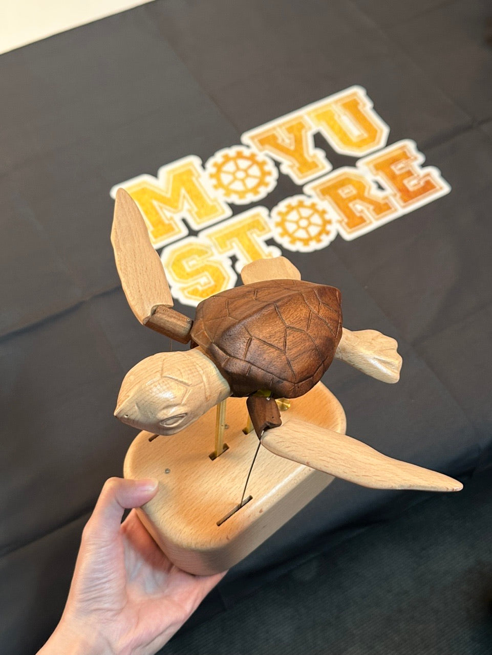 Wooden Sea Turtle Mechanical Model Kit DIY Marine Life Kinetic Sculpture