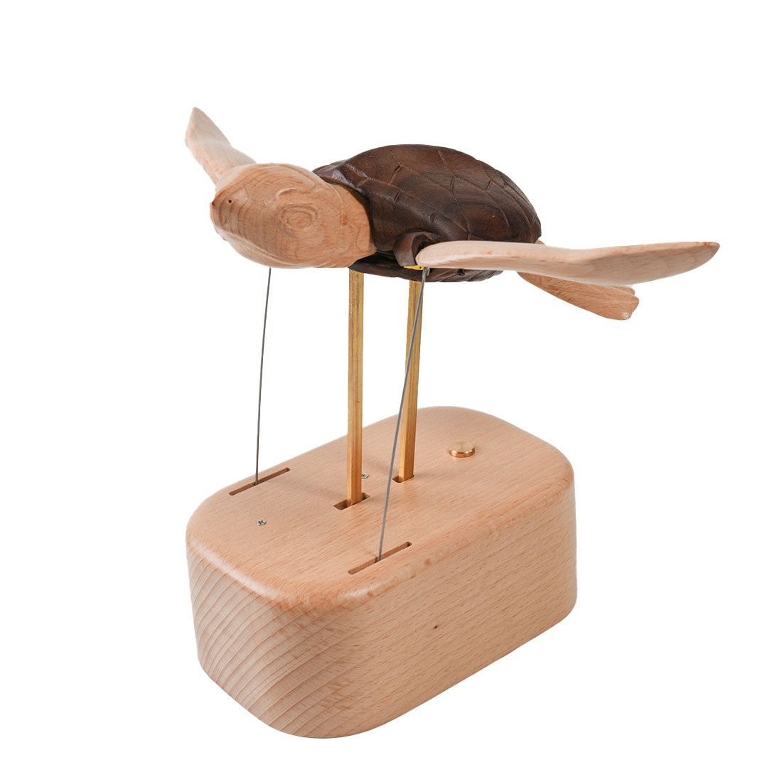 Wooden Sea Turtle Mechanical Model Kit DIY Marine Life Kinetic Sculpture