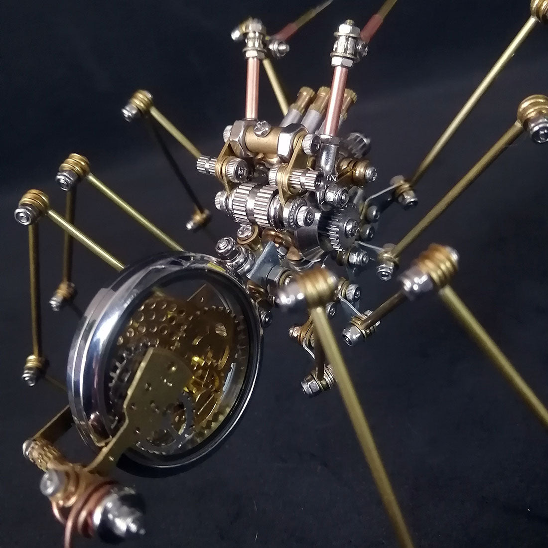 Steampunk Spider with Antique Watch Western Art Metal Model Kits