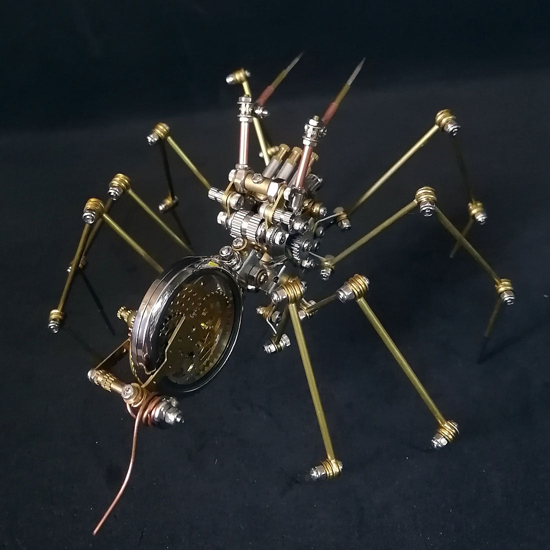Steampunk Spider with Antique Watch Western Art Metal Model Kits