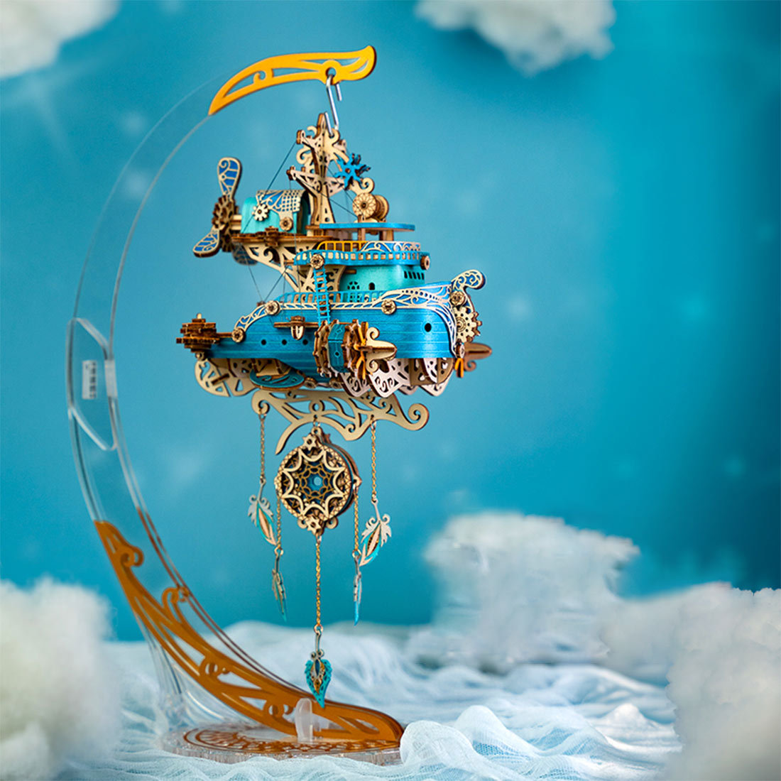 Victorian Steampunk Spaceship Dream Catcher Wooden Building Model Kits