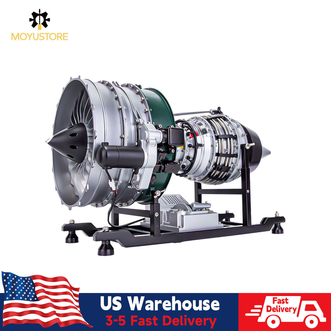 TECHING 1/10 Dual-Spool Turbofan Engine Model Kits That Runs Mechanical 1000+PCS