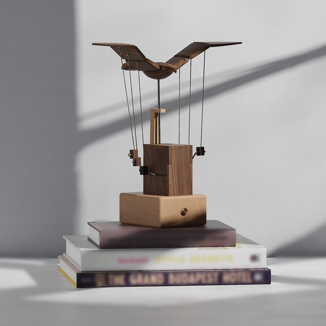 Punkbuild Mechanical Eagle Moving Wooden Sculpture Finished Art Collectible
