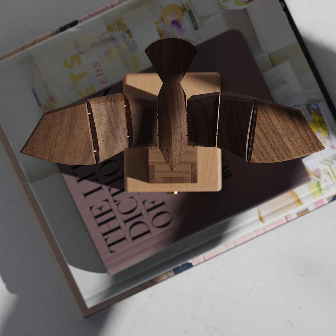 Punkbuild Mechanical Eagle Moving Wooden Sculpture Finished Art Collectible