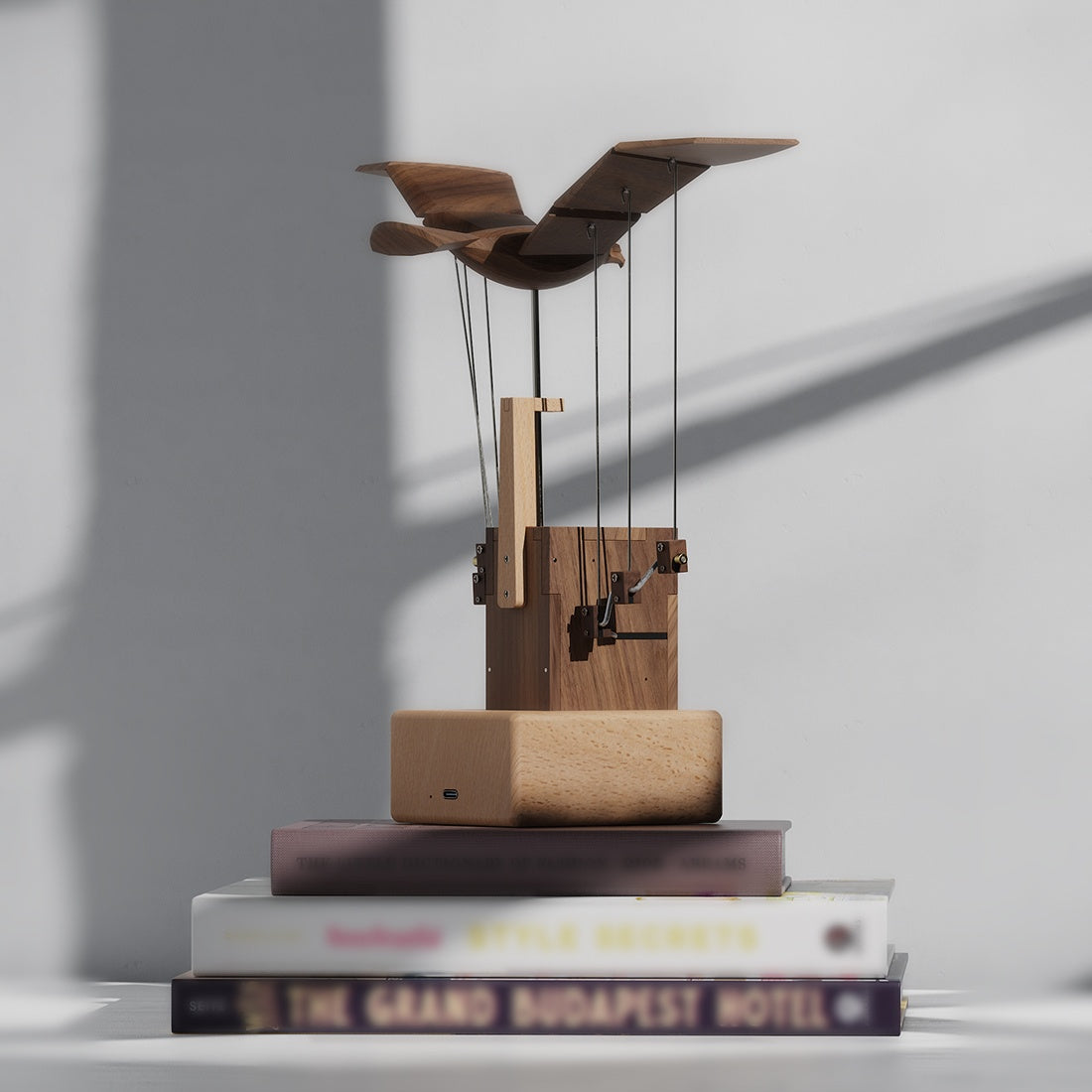 Punkbuild Mechanical Eagle Moving Wooden Sculpture Finished Art Collectible