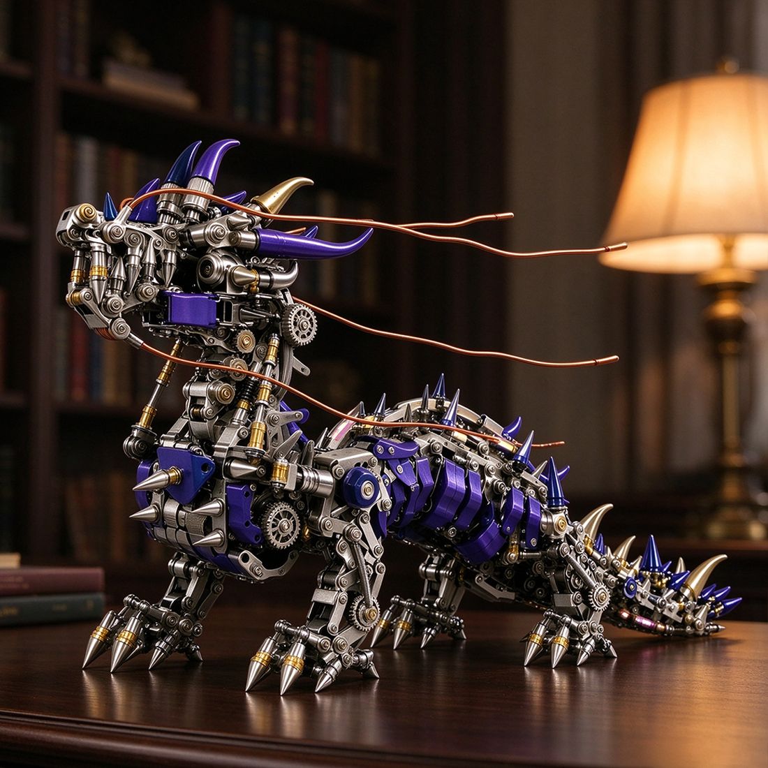 Punkbuild Mechanical Qilin Metal Model Kit with LED Lights（1623PCS）
