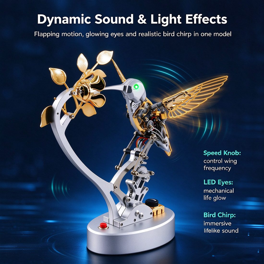 Steampunk Mechanical Bird Metal DIY Model Kit 250+PCS