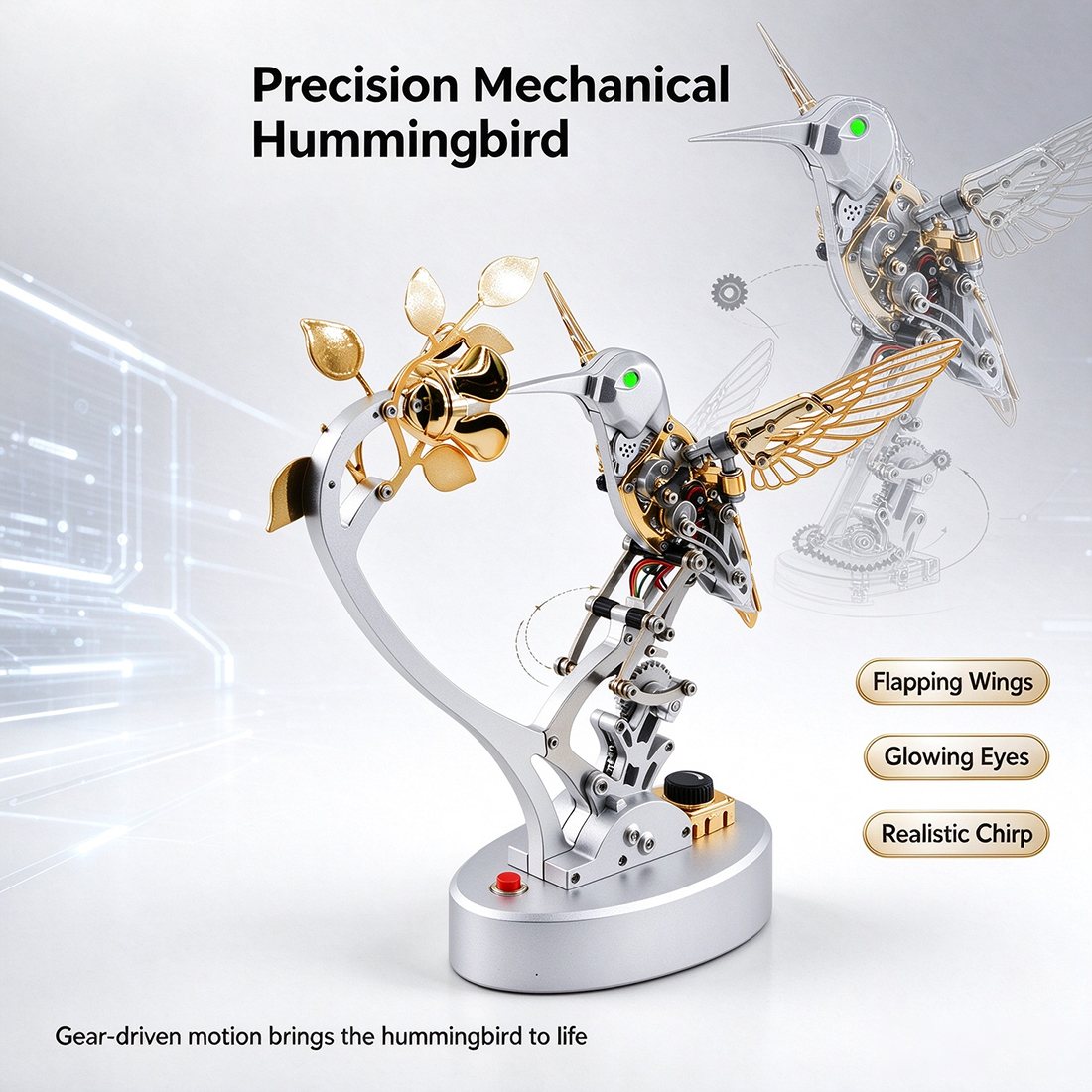 Steampunk Mechanical Bird Metal DIY Model Kit 250+PCS