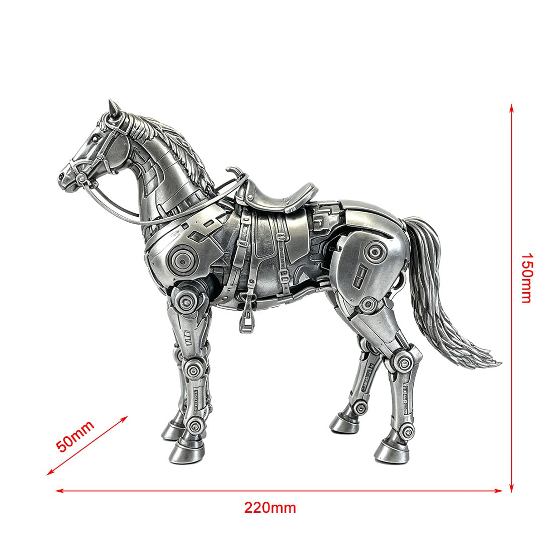Steampunk Mechanical Horse Metal Model Kit DIY Assembly Desk Sculpture