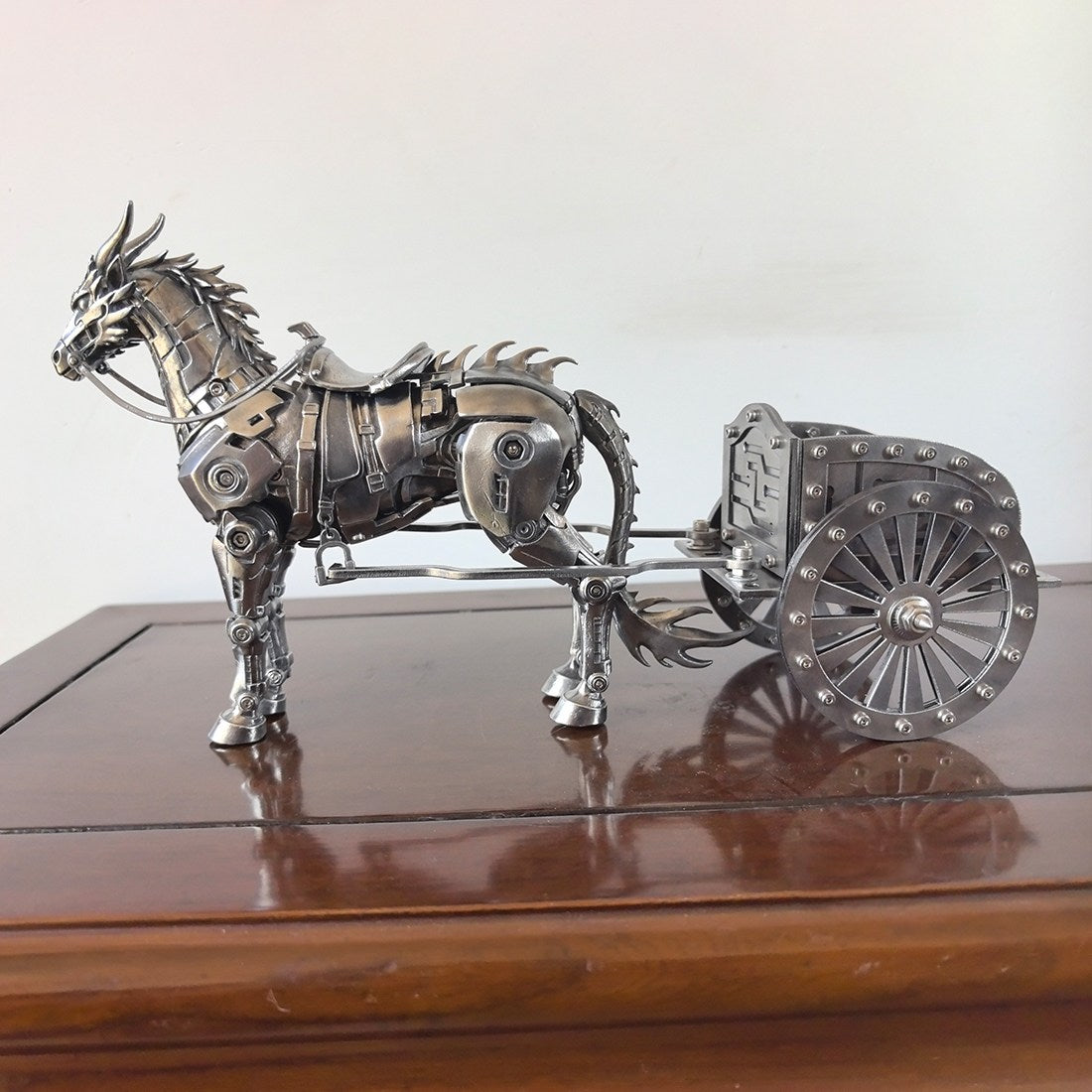 Steampunk Mechanical Horse Metal Model Kit DIY Assembly Desk Sculpture