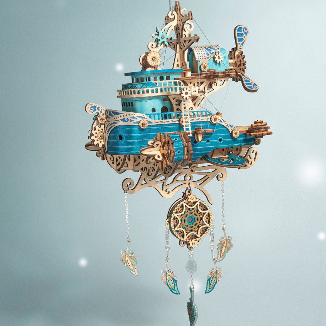 Victorian Steampunk Spaceship Dream Catcher Wooden Building Model Kits