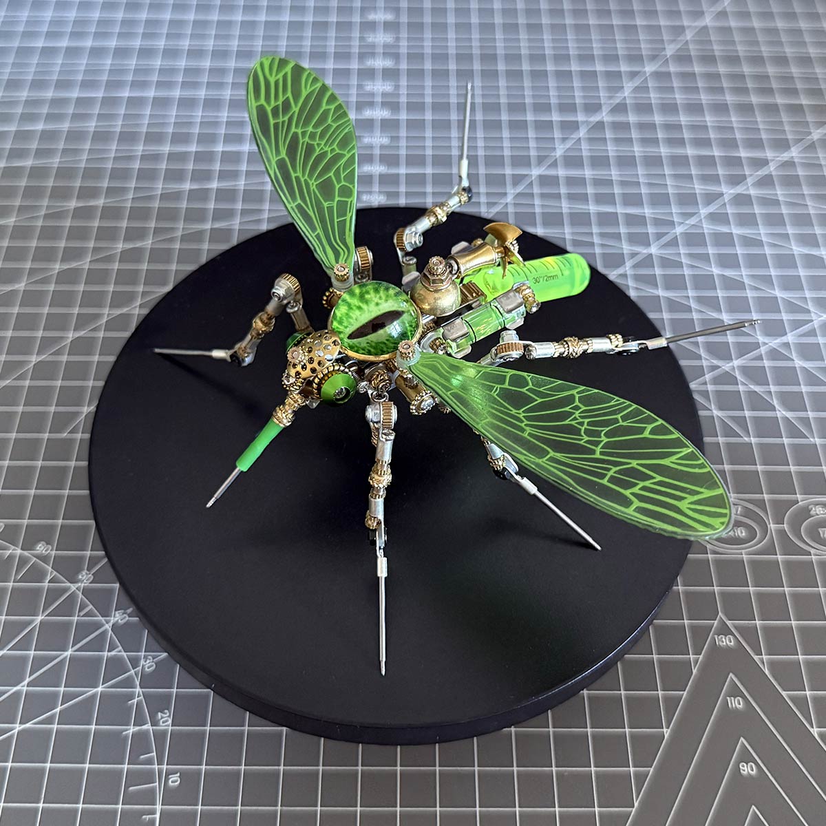 3D Steampunk Biomechanical Green Mosquito Metal Model Building Kit 320PCS+